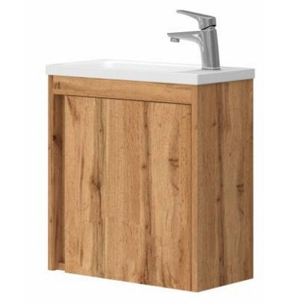 Тумба з раковиною Devit Small 063050O, 50 см, дуб, фото 2
