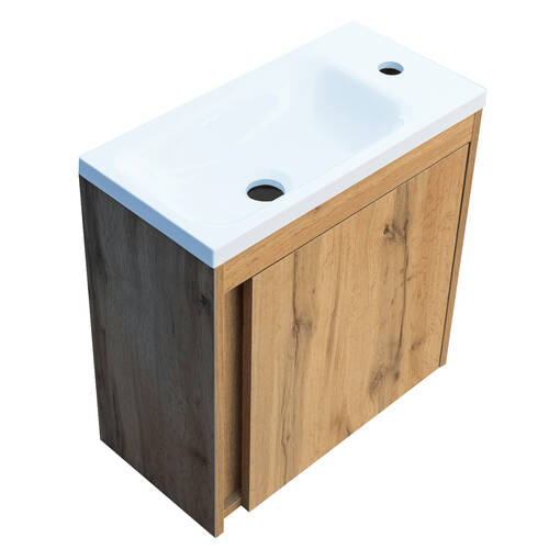 Тумба з раковиною Devit Small 063050O, 50 см, дуб, фото 9