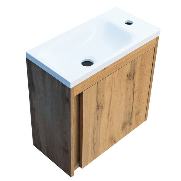 Тумба з раковиною Devit Small 063050O, 50 см, дуб, фото 9