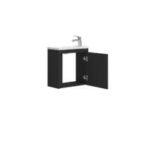 Тумба с раковиной Devit Small 063050B, 50 см, черный, фото №3