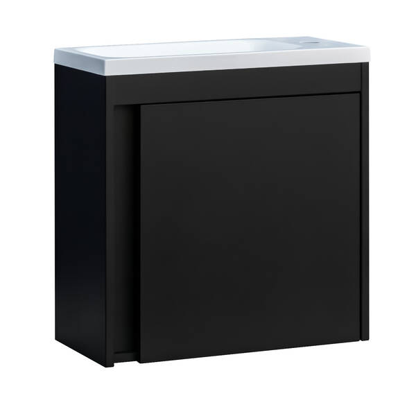 Тумба з раковиною Devit Small 063050B, 50 см, чорний, фото 1