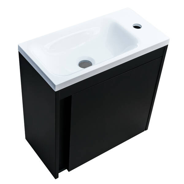 Тумба з раковиною Devit Small 063050B, 50 см, чорний, фото 9