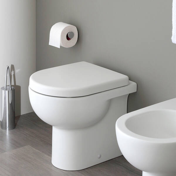 Унітаз підлоговий Flaminia Quick QK117G безобідковий білий глянець, фото 3