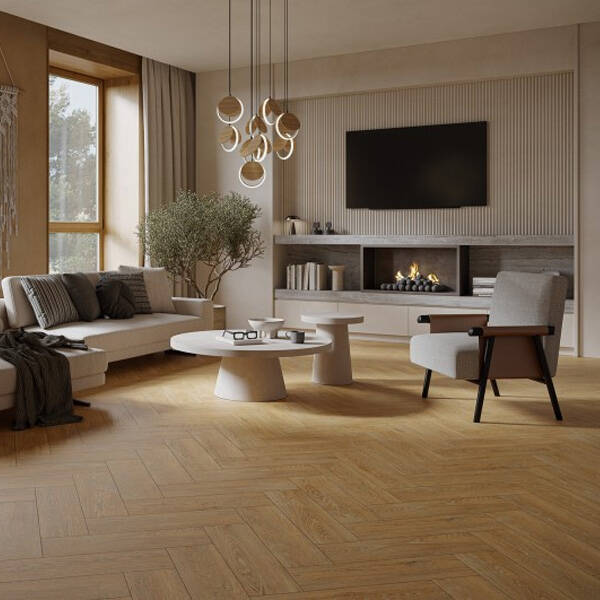 Керамограніт Ceramika Gres Gres Darkwood Beige 17,5x60 см, фото 2