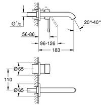 Смеситель скрытого монтажа для раковины Grohe Essence New 29192DC1 суперсталь, фото №2