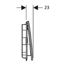 Клавіша змиву Geberit Sigma70 115.622.JT.1 білий матовий, фото №3