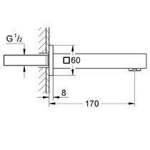 Излив для ванны Grohe Eurocube 13303DC0 170 мм суперсталь, фото №4