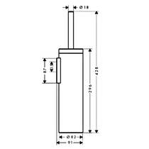 Щетка для унитаза Axor Universal Circular 42855260 хром матовый, фото №2