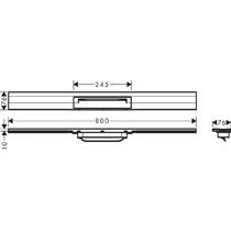 Решітка для душового каналу Hansgrohe RainDrain Flex Wall 56051140 бронза 800 мм, фото №2