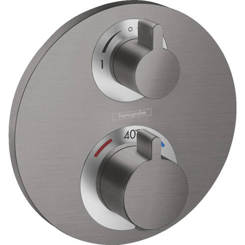 Смеситель скрытого монтажа для душа Hansgrohe Ecostat S 15758340 с термостатом, хром черный матовый, фото 1