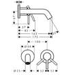 Змішувач прихованого монтажу для раковини Hansgrohe Tecturis S 73350140 вилив 16,5 см, зовнішня частина, бронза, фото 2