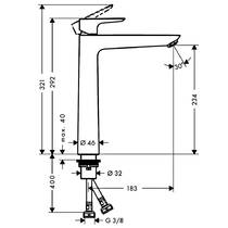 Змішувач для раковини Hansgrohe Talis E 71717340 хром чорний матовий, фото №2