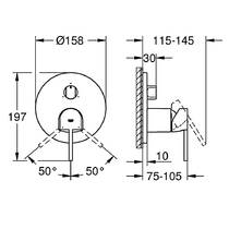 Змішувач прихованого монтажу для душу Grohe Plus 24093AL3, фото №4