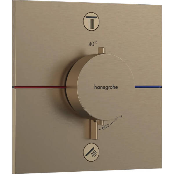 Змішувач прихованого монтажу для ванни/душу Hansgrohe ShowerSelect Comfort E 15572140 з термостатом на 2 споживачі, бронза, фото 1