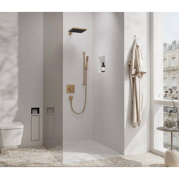 Змішувач прихованого монтажу для ванни/душу Hansgrohe ShowerSelect Comfort E 15572140 з термостатом на 2 споживачі, бронза, фото 6