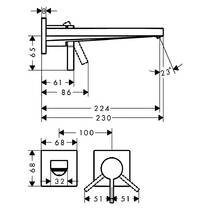 Смеситель скрытого монтажа для раковины Hansgrohe Tecturis E 73051140 бронза матовый, фото №2