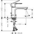 Смеситель для раковины Hansgrohe Rebris S CoolStart 72513670 черный, фото 2