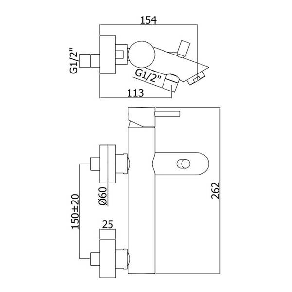 Змішувач для ванни Paffoni Light LIG 023 HGSP з ручним душем, матове золото, фото 3