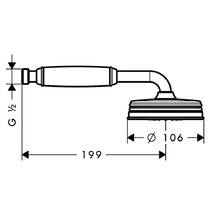 Ручной душ Axor Montreux 16320140 бронза матовый, фото №2