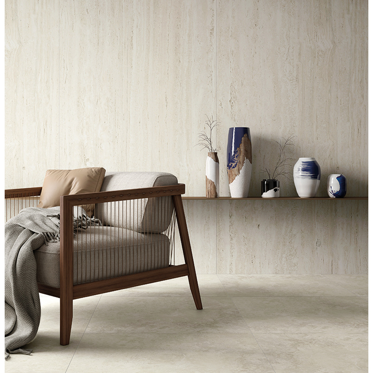 Travertino Pearly EY 10 NAT SQ (1 сорт)