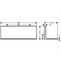 Полиця металева Axor Universal Rectangular 42644000 30 см хром, фото №2