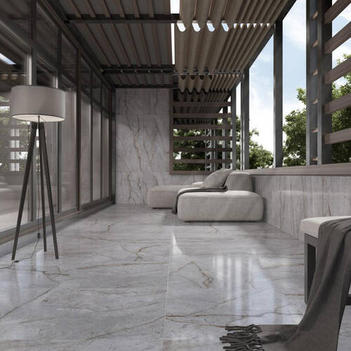 Керамограніт Інтеркерама Luxor сірий темний 6060 160 072/L 60х60