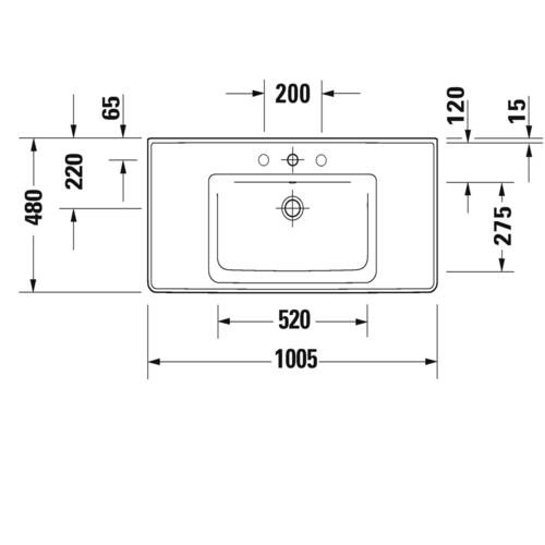 Тумба з раковиною Duravit D-Neo DE012201818 100 см, білий матовий, фото 4
