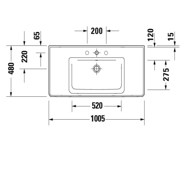 Тумба з раковиною Duravit D-Neo DE012201818 100 см, білий матовий, фото 4
