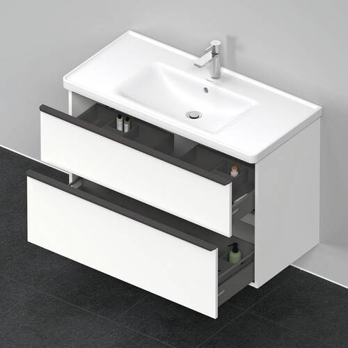 Тумба з раковиною Duravit D-Neo DE012201818 100 см, білий матовий, фото 3