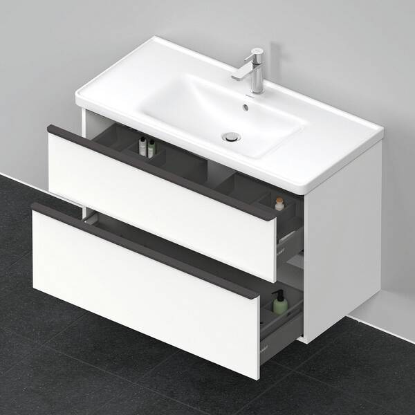 Тумба з раковиною Duravit D-Neo DE012201818 100 см, білий матовий, фото 3