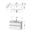 Тумба з раковиною Duravit D-Neo DE012201818 100 см, білий матовий, фото 5