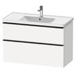 Тумба з раковиною Duravit D-Neo DE012201818 100 см, білий матовий, фото 1