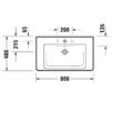 Тумба з раковиною Duravit D-Neo DE012101818 80 см, білий матовий, фото 3