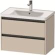 Тумба з раковино DURAVIT Ketho.2 K25283091910000, 2367800000, 0050760000, 80 см, з сифоном, бежевий, фото 1