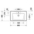 Тумба з раковино DURAVIT Ketho.2 K25283091910000, 2367800000, 0050760000, 80 см, з сифоном, бежевий, фото 3
