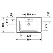 Тумба из раковино DURAVIT Ketho.2 K25283091910000, 2367800000, 0050760000, 80 см, с сифоном, бежевый, фото №3