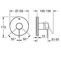 Змішувач прихованого монтажу для душу Grohe Essence 24168GN1 брашоване золото, фото №4
