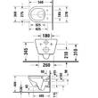 Унітаз підвісний Duravit D-Neo 2577098900 + 0021698900 безобідковий з кришкою Soft Close, антрацит, фото 2