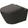 Унітаз підвісний Duravit D-Neo 2577098900 + 0021698900 безобідковий з кришкою Soft Close, антрацит, фото 1