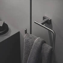 Тримач для туалетного паперу Grohe Essentials Cube 40507AL1 без кришки, графіт темний матовий, фото №4