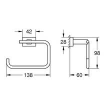 Тримач для туалетного паперу Grohe Essentials Cube 40507AL1 без кришки, графіт темний матовий, фото №3