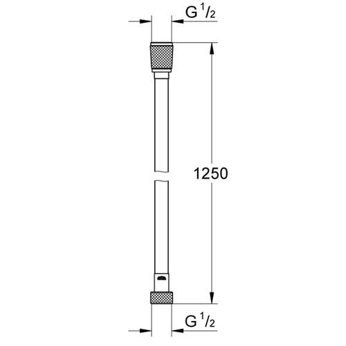 Душовий шланг Grohe Silverflex 28362KF1 чорний, 1,25 м, фото 2