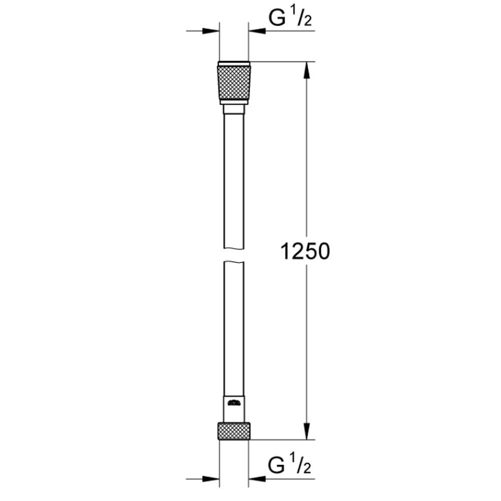 28362KF1 Silverflex Душовий шланг-1,25 м, чорний (1 сорт)