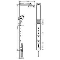 Душевая панель Axor ShowerComposition 12595000 с термостатом, хром, фото №2