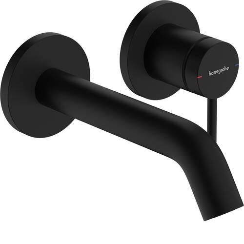 Внешняя часть смесителя для раковины со стены EcoSmart 16,5 cm Tecturis S Hansgrohe 73350670 черный матовый, фото 1