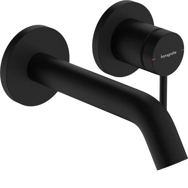 Внешняя часть смесителя для раковины со стены EcoSmart 16,5 cm Tecturis S Hansgrohe 73350670 черный матовый, фото 1