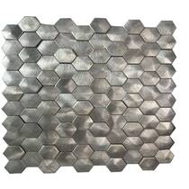 Мозаїка Mozaico de lux V-MOS VTH-602 Silver Metal 26х30 см, фото №1