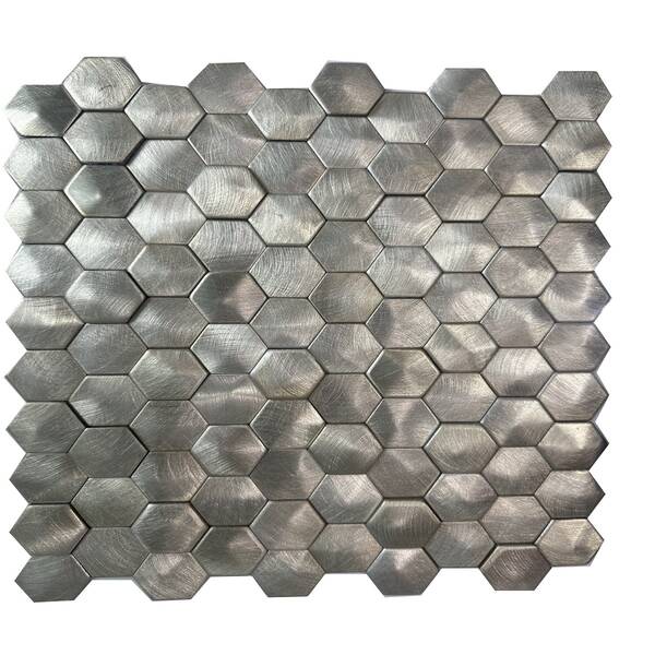 Мозаїка Mozaico de lux V-MOS VTH-602 Silver Metal 26х30 см, фото 1