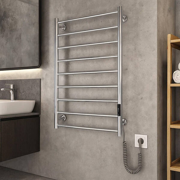 Рушникосушарка електрична Маріо Урбан-I 810x500/85 TR K 2.0, в комплекті з кабелем і вилкою та набором для прихованим підключенням, полірована нержавіюча сталь, фото 1