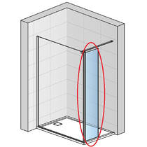 Короткая вращающаяся стенка на 90 град. SanSwiss BTE204200620 черный матовый, цвет стекла Parsol серый